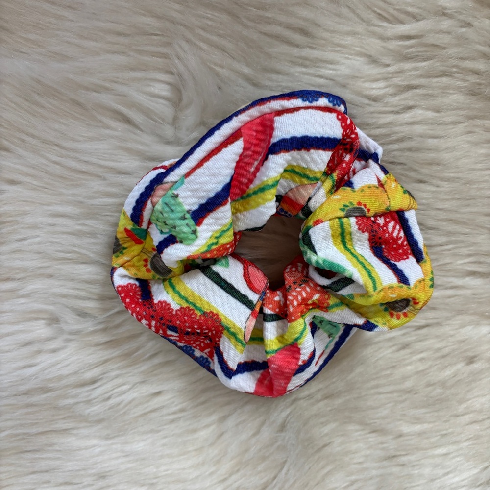 Colorful Striped Fiesta Taco Scrunchie